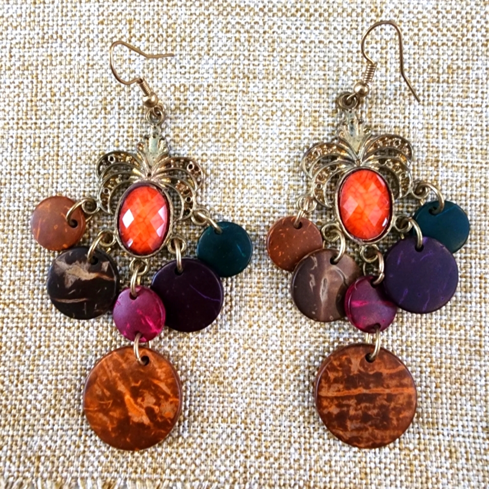 Hippie Boho Autumn Dangle Earrings